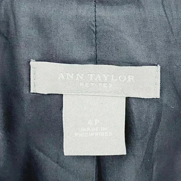 Ann Taylor Women's Blazer Size 4P Striped Dark Navy Blue - Picture 5 of 7